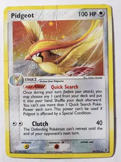 HOLO Pidgeot 10/112 DMG BG1F - FireRed LeafGreen Pokemon Card Midori Harada Art - Image 1