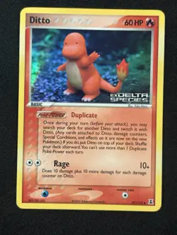 Ditto Charmander 37/113 Reverse Holo Delta Species Yuka Morii Pokemon Card - Image 1