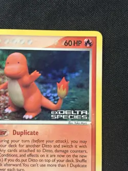 Ditto Charmander 37/113 Reverse Holo Delta Species Yuka Morii Pokemon Card - Image 3