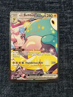 Pokemon TCG Iono's Bellibolt EX Journey Together Ultra Rare Holo Card 183/159 - Image 1
