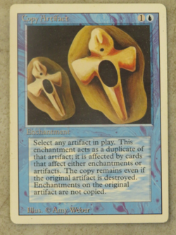 MTG Revised "Copy Artifact" Magic the Gathering Card - Image 1