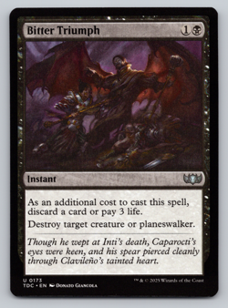 Bitter Triumph - Commander Tarkir: Dragonstorm - MTG - Image 1