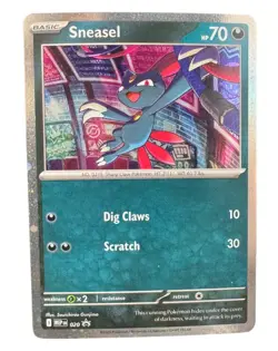 Sneasel 020 HOLOBLEED/SWIRL Phantasmal Flames Black Star Promo Pokemon TCG MINT - Image 1