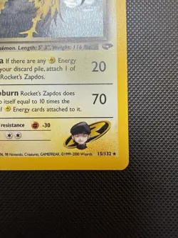 Rocket’s Zapdos 15/132 Gym Challenge 1st Edition Pokemon Card Holo HP - Image 3