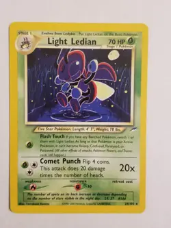 LIGHT LEDIAN 24/105 Neo Destiny Unlimited Rare WOTC Pokemon Card Near Mint - Image 1
