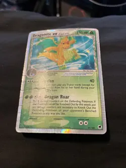 2006 Pokemon EX - Dragon Frontiers Holo ex Dragonite #91 2f4 - Image 3