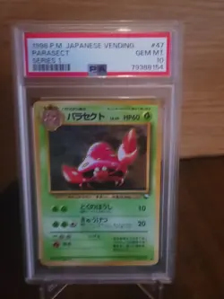 PSA 10 - Parasect Pokemon Japanese Vending Series 1 - Image 1