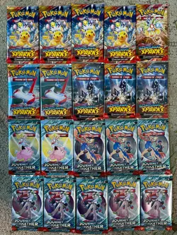Pokemon ‘Lot of 20’ Packs Surging Sparks Journey Together Pokemon - Image 1