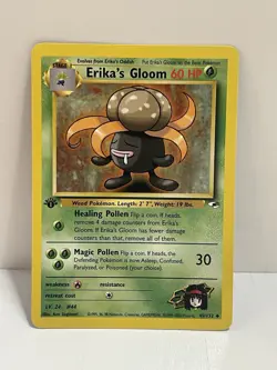 Pokemon WOTC TCG VTG Erika's Gloom 045/132 Gym Heroes Regular LP - Image 1