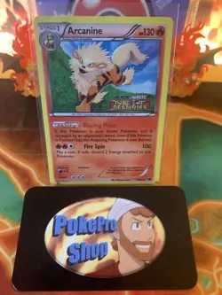 2012 Pokemon Black & White Next Destinies Arcanine Holo 12/99 Prerelease - NM #1 - Image 1