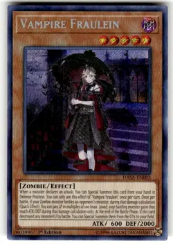 Yugioh Vampire Fraulein DASA-EN003 Secret Rare 1st Ed NM - Image 1