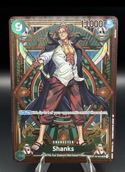 One Piece TCG Shanks SP ST16-004 a Fist of Divine Speed Foil Near Mint Condition - Image 1
