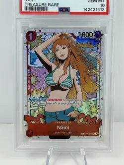 2024 ONE PIECE NAMI OP06-WINGS OF THE CAPTAIN TREASURE RARE #007 PSA 10 - Image 2
