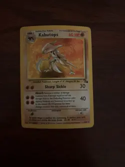 Pokemon Card TCG Kabutops Fossil 9/62 Holo 1999 LP - Image 1