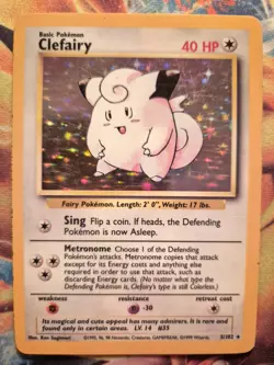 Clefairy Holo Rare Pokemon Card, Base Set, 5/102 - Image 1