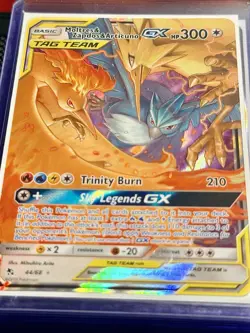 Pokemon Moltres & Zapdos & Articuno GX TAG TEAM Holo Card 44/68 2019 - Image 3