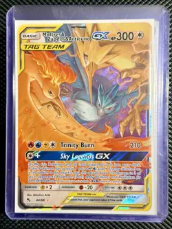 Pokemon Moltres & Zapdos & Articuno GX TAG TEAM Holo Card 44/68 2019 - Image 5