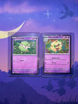 Pokemon Card Lot - Cottonee MEP 018 + Whimsicott MEP 019 - Black Star Promo - NM - Image 1
