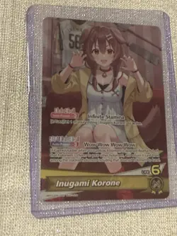 Hololive Card Game Inugami Korone OSR Elite Spark hBP03-006 - Image 1