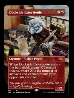 G2U x1 Dockside Extortionist Borderless NM 2x2 360 Magic the Gathering MTG x 1 - Image 1