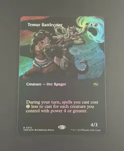 FOIL Borderless TEMUR BATTLECRIER mtg NM-M Tarkir Dragonstorm 1 Rare - Image 1