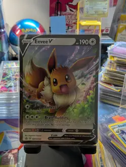 Eevee V SWSH065 - SWSH Black Star Promo Full Art - Pokemon TCG Card NM - Image 1