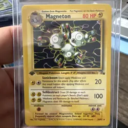 Magneton 26/62 1st Edition Fossil Rare Non-Holo Vintage Pokemon TCG Card LP - Image 1