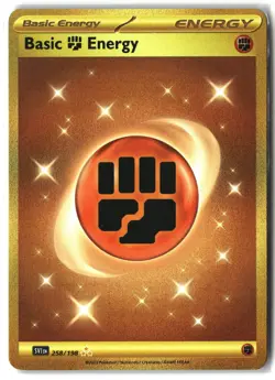 Basic Fighting Energy ⭐ 258/198 Holo Hyper Rare Scarlet & Violet Pokemon NM - Image 1