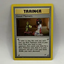 Good Manners 111/132 Gym Heroes Regular Pokemon TCG - HP Collectible Trainer - Image 1