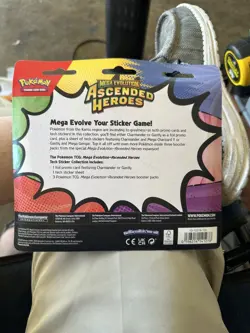NEW Pokemon Ascended Heroes - 3 Pack Tech Sticker Collection Gastly - Sealed - Image 2