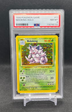 1999 Pokemon Game #11 NIDOKING-Holo PSA 8 - Image 1