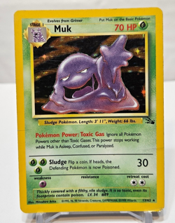 Muk 13/62 Holo Rare Unlimited Fossil Pokemon 852 - Image 1
