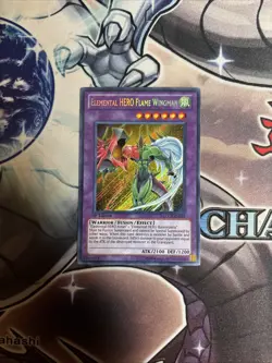 (AY) Yugioh Elemental HERO Flame Wingman - LCGX-EN045 - Secret Rare - 1st Ed VLP - Image 1