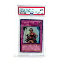 PSA 9 YuGiOh Riryoku Field LON-081 1st Edition Labyrinth of Nightmare MINT - Image 1