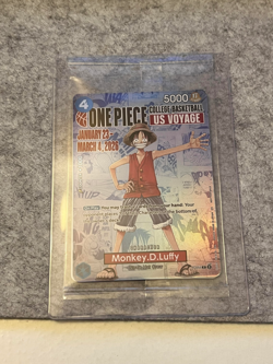 One Piece Monkey.D.Luffy US Voyage Rutgers College Basketball Promo Card+Poster - Image 1