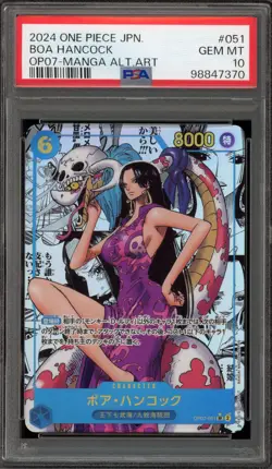 One Piece CCG Boa Hancock Japanese Manga Alternate Art OP07-051 PSA 10 Gem Mint - Image 1