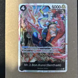 Mr.2.Bon.Kurei Bentham SR Super Rare OP14-091 One Piece TCG English IN-HAND - Image 2