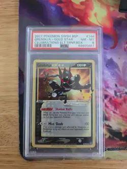 2021 Pokemon TCG SWSH BSP Greninja Gold Star Holo Promo Card #144 PSA 8 - Image 1