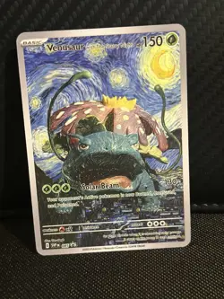 Pokemon TCG Venusaur with The Starry Night Promo Fan Art Pokemon Card - Image 1