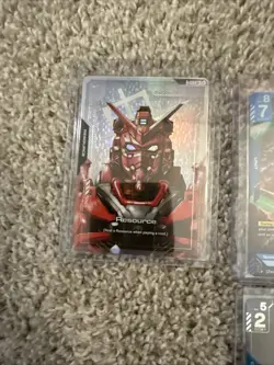 Gundam Card Game lot of 8 GD01 And GD02 R+/LR /C+ cards - Image 2