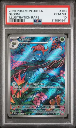 2023 POKEMON OBF EN-OBSIDIAN FLAMES ILLUSTRATION RARE #198 GLOOM PSA 10 - Image 1