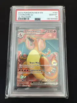 2023 POKEMON SCARLET & VIOLET 151 #183/165 CHARIZARD EX FULL ART GEM MINT PSA 10 - Image 1