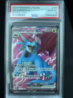 Pokemon TCG Salamence ex Ultra Rare Holo PSA 10 Sv09 177/159 2025 - Image 1