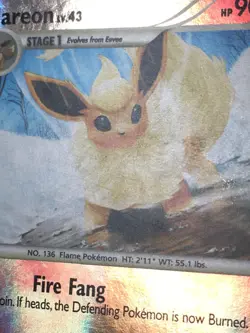 Pokemon TCG Flareon 19/100 Reverse Holo Rare Majestic Dawn LP - Image 4