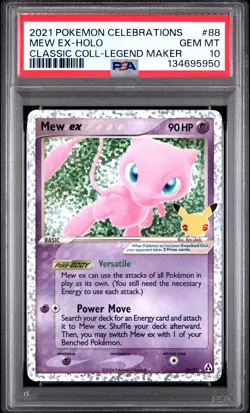 2021 POKEMON CELEBRATIONS CLASSIC COLL #88 MEW EX-HOLO PSA 10 - Image 1