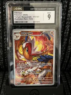 Infernape 173/167 Twilight Masquerade Illustration Rare Pokemon Card CGC 9 - Image 1