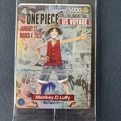 Monkey.D.Luffy SEALED (College Basketball US Voyage) One Piece Promotion Cards - Image 1