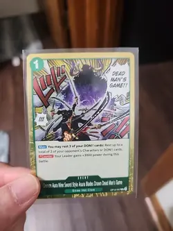 #OP12-037 Demon Aura Nine Sword Style Asura Blades Drawn Dead Man's Game Foil - Image 1
