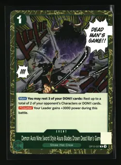 #OP12-037 Demon Aura Nine Sword Style Asura Blades Drawn Dead Man's Game Foil - Image 1