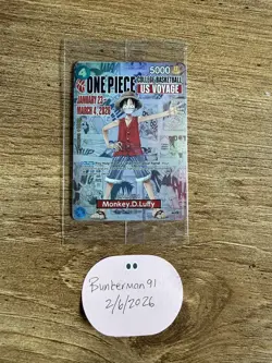 Monkey.D.Luffy (055) (College Basketball US Voyage) P-055 One Piece Promotion... - Image 1